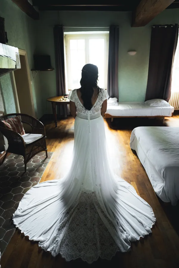Robe de marié portée blanche